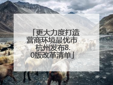 更大力度打造营商环境最优市 杭州发布8.0版改革清单