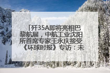 歼35A即将亮相巴黎航展，中航工业沈阳所首席专家王永庆接受《环球时报》专访：未来数量可以有很多