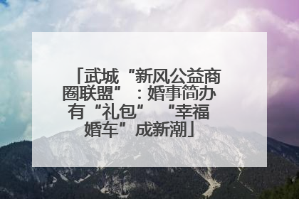 武城“新风公益商圈联盟”：婚事简办有“礼包” “幸福婚车”成新潮