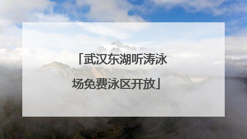 武汉东湖听涛泳场免费泳区开放