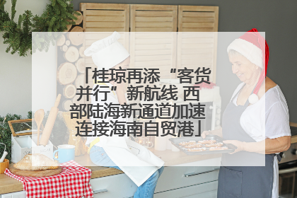 桂琼再添“客货并行”新航线 西部陆海新通道加速连接海南自贸港
