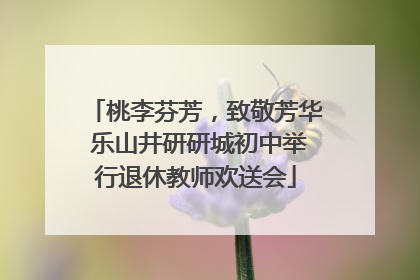 桃李芬芳，致敬芳华 乐山井研研城初中举行退休教师欢送会