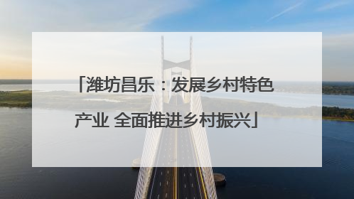 潍坊昌乐：发展乡村特色产业 全面推进乡村振兴