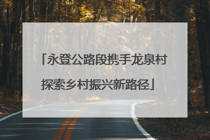 永登公路段携手龙泉村探索乡村振兴新路径