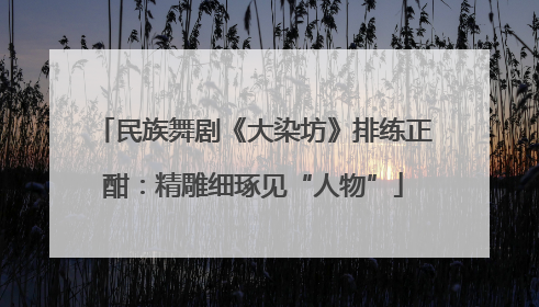 民族舞剧《大染坊》排练正酣：精雕细琢见“人物”