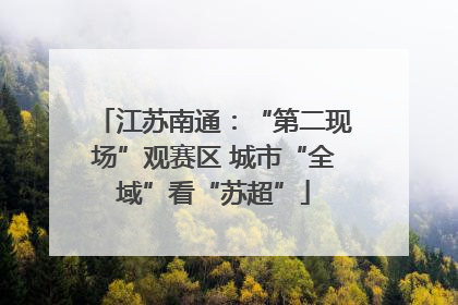 江苏南通：“第二现场”观赛区 城市“全域”看“苏超”