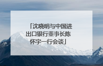 沈晓明与中国进出口银行董事长陈怀宇一行会谈