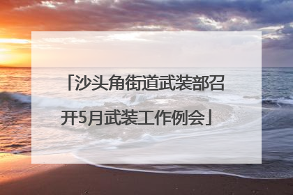 沙头角街道武装部召开5月武装工作例会