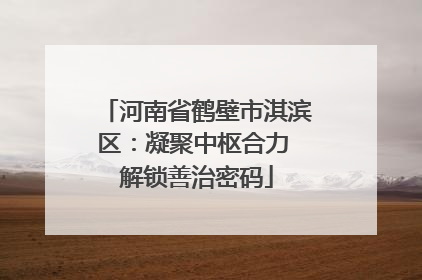 河南省鹤壁市淇滨区：凝聚中枢合力 解锁善治密码