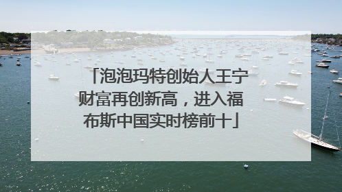 泡泡玛特创始人王宁财富再创新高，进入福布斯中国实时榜前十