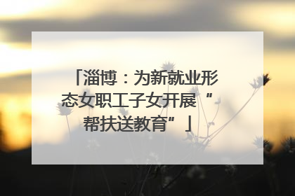 淄博：为新就业形态女职工子女开展“帮扶送教育”