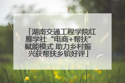 湖南交通工程学院红雁学社“电商+帮扶”赋能模式 助力乡村振兴获帮扶乡镇好评