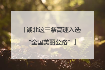 湖北这三条高速入选“全国美丽公路”