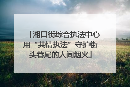 湘口街综合执法中心用“共情执法”守护街头巷尾的人间烟火
