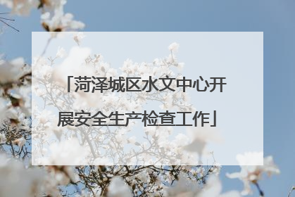 菏泽城区水文中心开展安全生产检查工作
