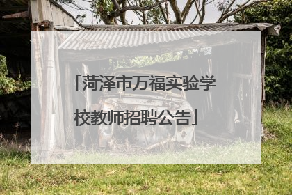 菏泽市万福实验学校教师招聘公告