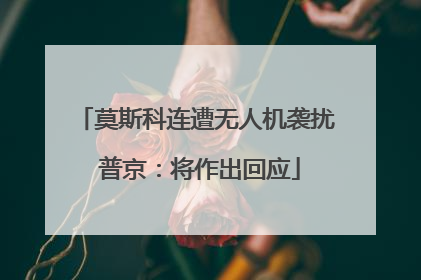 莫斯科连遭无人机袭扰 普京：将作出回应