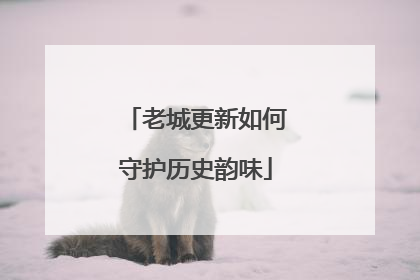 老城更新如何守护历史韵味