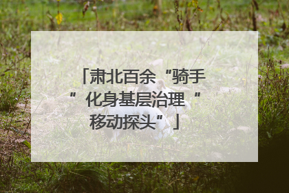 肃北百余“骑手”化身基层治理“移动探头”