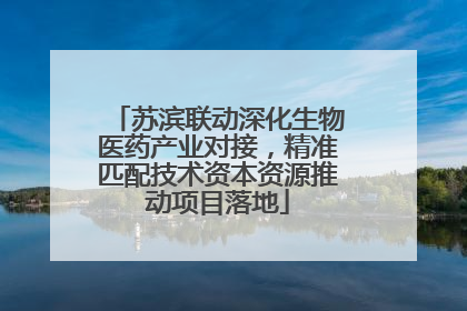 苏滨联动深化生物医药产业对接，精准匹配技术资本资源推动项目落地
