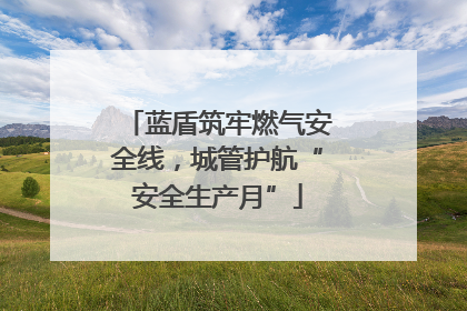 蓝盾筑牢燃气安全线，城管护航“安全生产月”