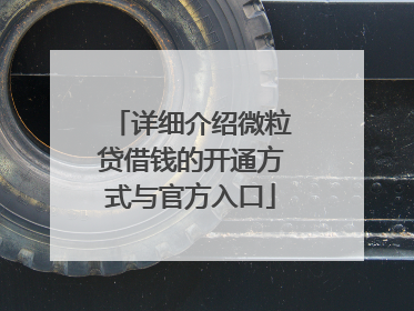 详细介绍微粒贷借钱的开通方式与官方入口