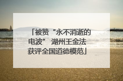 被赞“永不消逝的电波” 湖州王金法获评全国道德模范