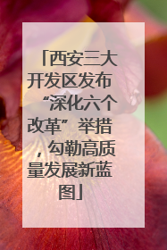 西安三大开发区发布“深化六个改革”举措，勾勒高质量发展新蓝图