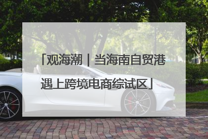 观海潮｜当海南自贸港遇上跨境电商综试区