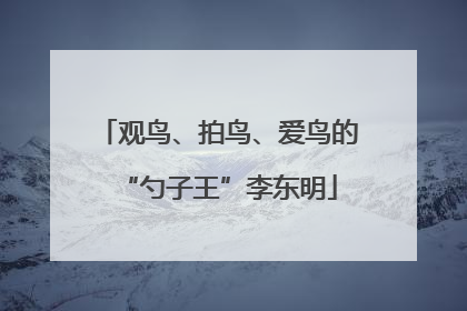 观鸟、拍鸟、爱鸟的“勺子王”李东明