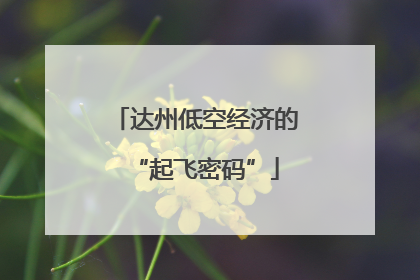 达州低空经济的“起飞密码”