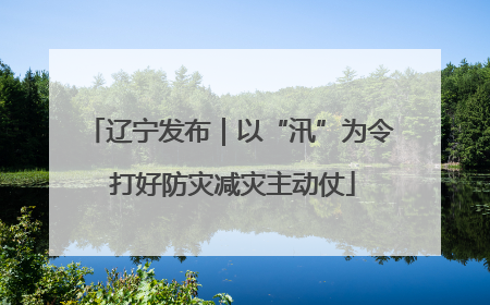 辽宁发布｜以“汛”为令 打好防灾减灾主动仗