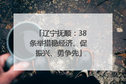辽宁抚顺：38条举措稳经济、促振兴、勇争先