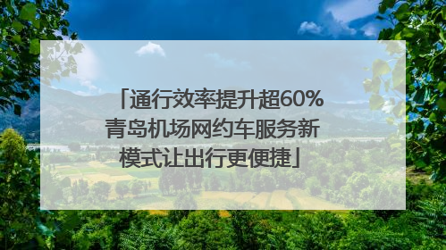 通行效率提升超60% 青岛机场网约车服务新模式让出行更便捷
