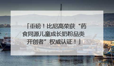 重磅！比尼高荣获“药食同源儿童成长奶粉品类开创者”权威认证！