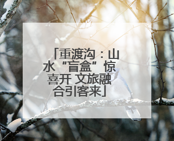 重渡沟：山水“盲盒”惊喜开 文旅融合引客来