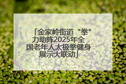 金家岭街道“拳”力助阵2025年全国老年人太极拳健身展示大联动