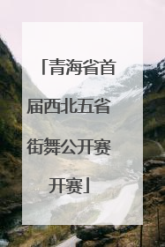 青海省首届西北五省街舞公开赛开赛