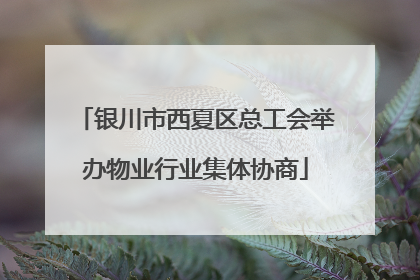 银川市西夏区总工会举办物业行业集体协商