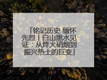 铭记历史 缅怀先烈丨白山黑水见证：从烽火硝烟到振兴热土的巨变