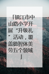 镇江市中山路小学开展“升级礼”活动，覆盖德智体美劳五个领域