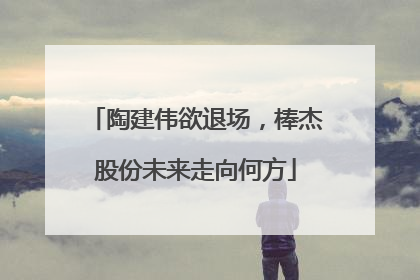 陶建伟欲退场，棒杰股份未来走向何方