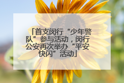 首支闵行“少年警队”参与活动，闵行公安再次举办“平安快闪”活动
