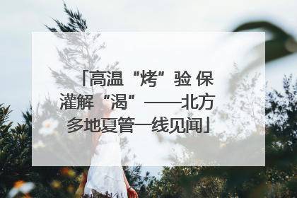 高温“烤”验 保灌解“渴”——北方多地夏管一线见闻
