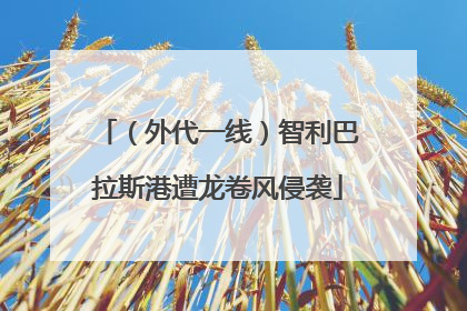 （外代一线）智利巴拉斯港遭龙卷风侵袭