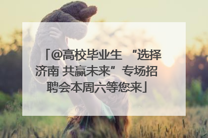＠高校毕业生 “选择济南 共赢未来”专场招聘会本周六等您来