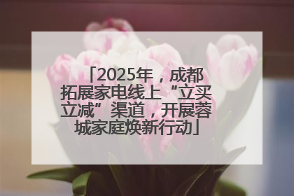 2025年，成都拓展家电线上“立买立减”渠道，开展蓉城家庭焕新行动