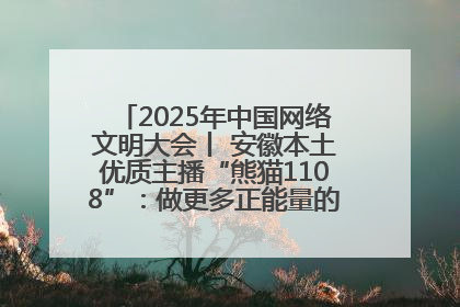 2025年中国网络文明大会丨 安徽本土优质主播“熊猫1108”：做更多正能量的事情 带给大家快乐