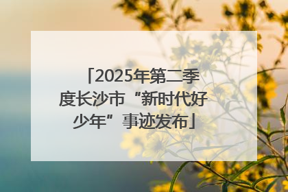 2025年第二季度长沙市“新时代好少年”事迹发布