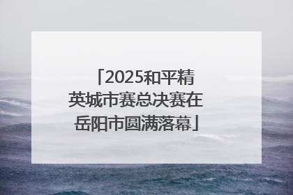 2025和平精英城市赛总决赛在岳阳市圆满落幕